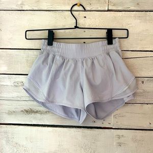 Lululemon hotty hot short low rise size 2 in light blue